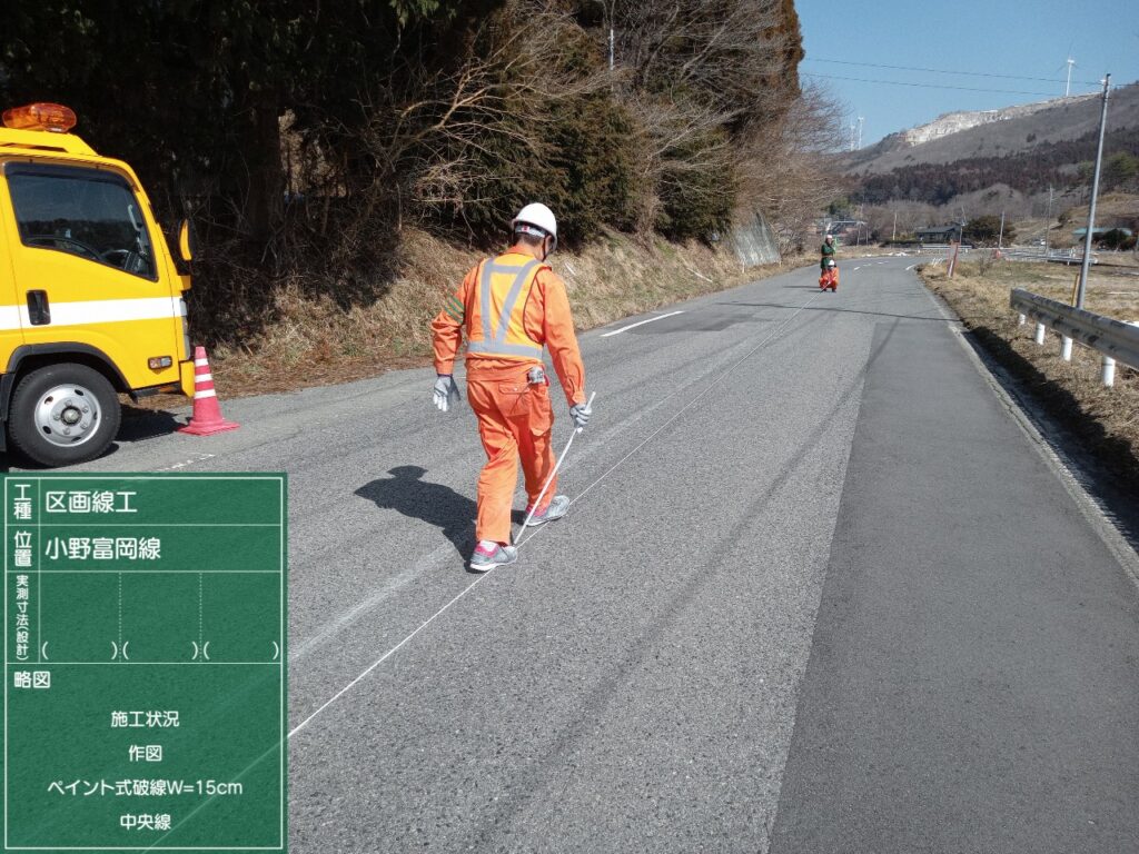 福島県発注工事　いわき管内区画線工 施工写真3